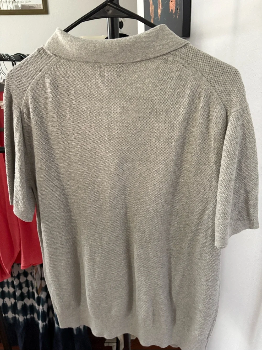 J. Crew Men's Short-Sleeve Knit Polo in Light Taupe